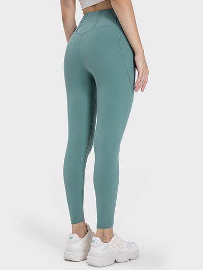 Millennia Pocketed High Waist Active Leggings - Amexza