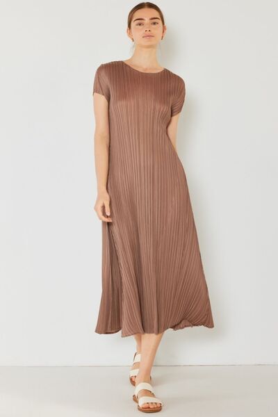 Marina West Swim Pleated Cap Sleeve A-Line Dress for a perfect OOTD – dress to impress outfits from Amexza