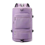 Multi Pocket Travel Backpack Bag Lilac One Size for a perfect OOTD – dress to impress outfits from Amexza