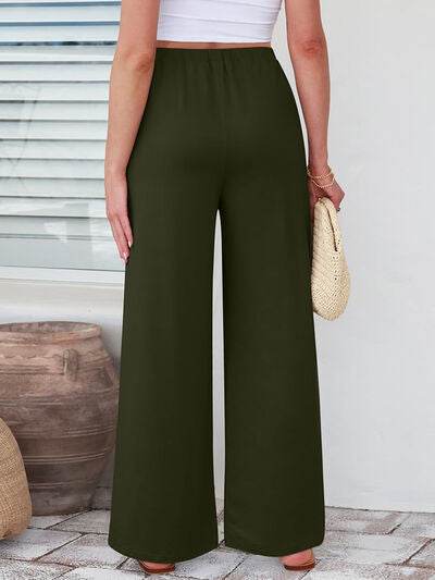 Elastic Waist Wide Leg Pants for a perfect OOTD – dress to impress outfits from Amexza