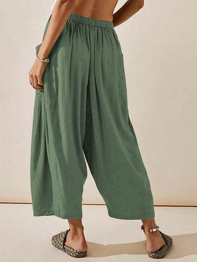 Full Size Wide Leg Pants with Pockets for a perfect OOTD – dress to impress outfits from Amexza