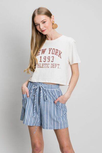 Cotton Bleu by Nu Label Yarn Dye Striped Shorts Denim for a perfect OOTD – dress to impress outfits from Amexza