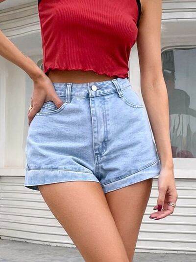 Denim Shorts with Pockets for a perfect OOTD – dress to impress outfits from Amexza