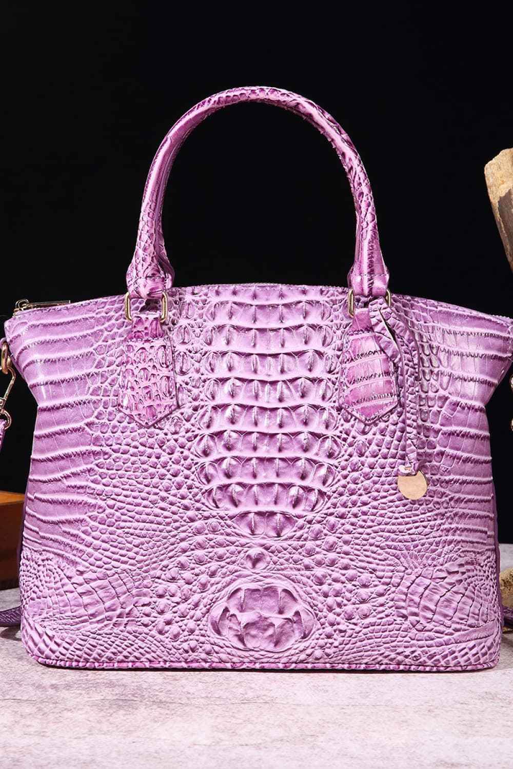 PU Leather Handbag Lilac One Size for a perfect OOTD – dress to impress outfits from Amexza