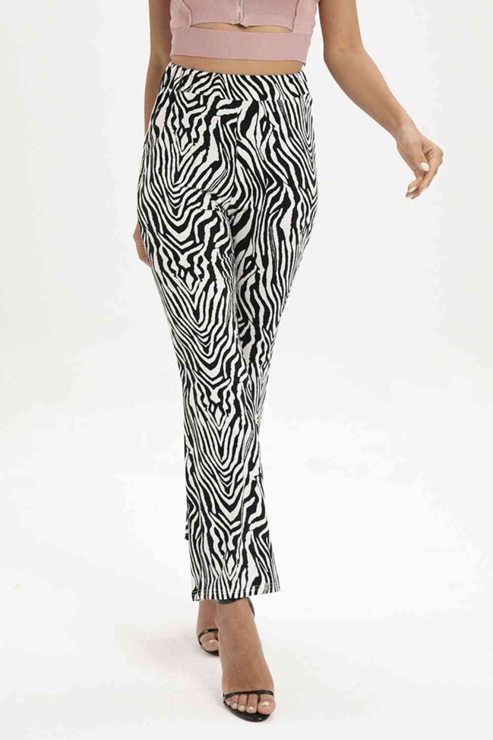 Zebra Print Straight Leg Pants for a perfect OOTD – dress to impress outfits from Amexza