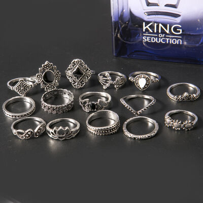 15 Piece Alloy Vintage Ring Set for a perfect OOTD – dress to impress outfits from Amexza