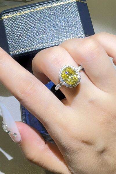 3 Carat Moissanite 925 Sterling Silver Ring Yellow for a perfect OOTD – dress to impress outfits from Amexza