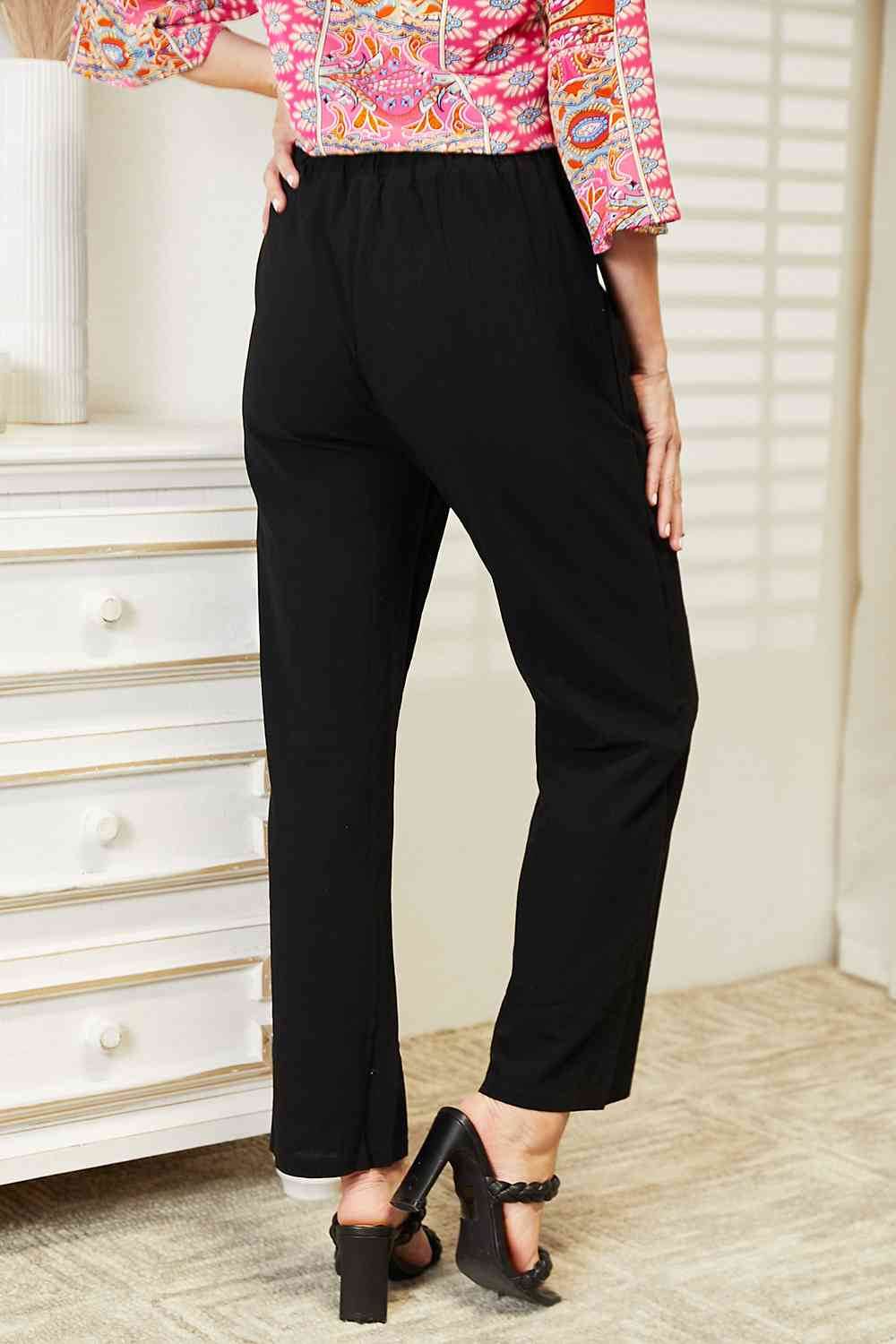 Shiny Pull-On Pants with Pockets for a perfect OOTD – dress to impress outfits from Amexza