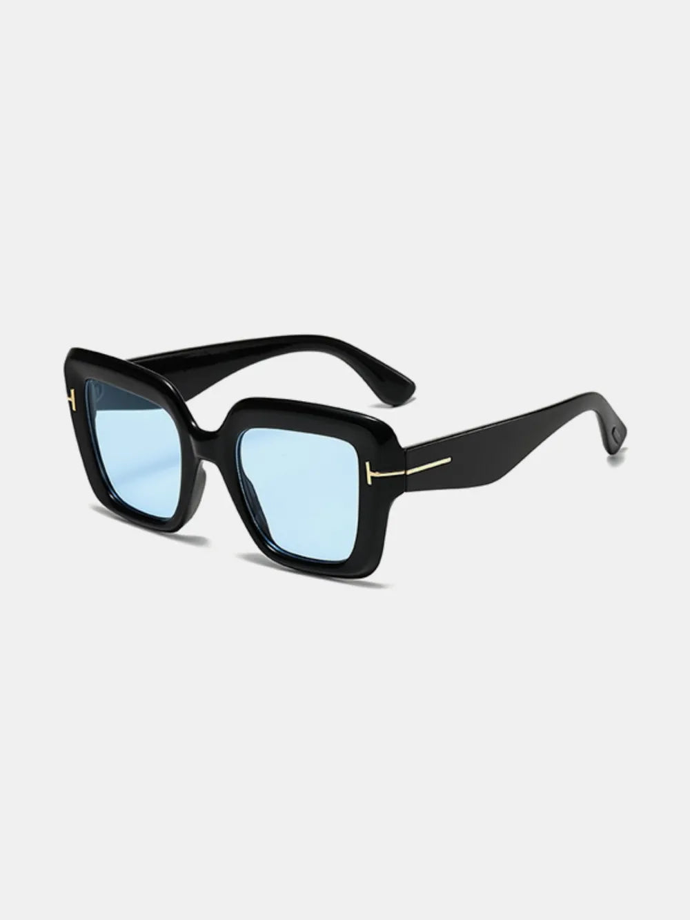 Polycarbonate Frame Square Sunglasses Pastel Blue One Size for a perfect OOTD – dress to impress outfits from Amexza