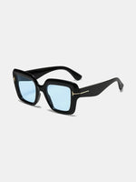 Polycarbonate Frame Square Sunglasses Pastel Blue One Size for a perfect OOTD – dress to impress outfits from Amexza