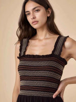 Tiered Square Neck Maxi Dress