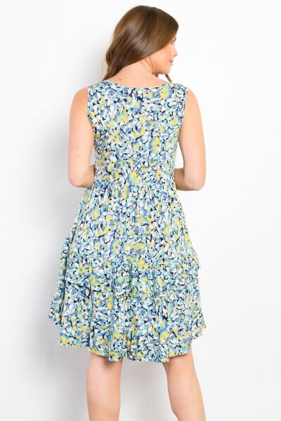 Be Stage Full Size Print Wrinkle Free Ruffled Dress for a perfect OOTD – dress to impress outfits from Amexza