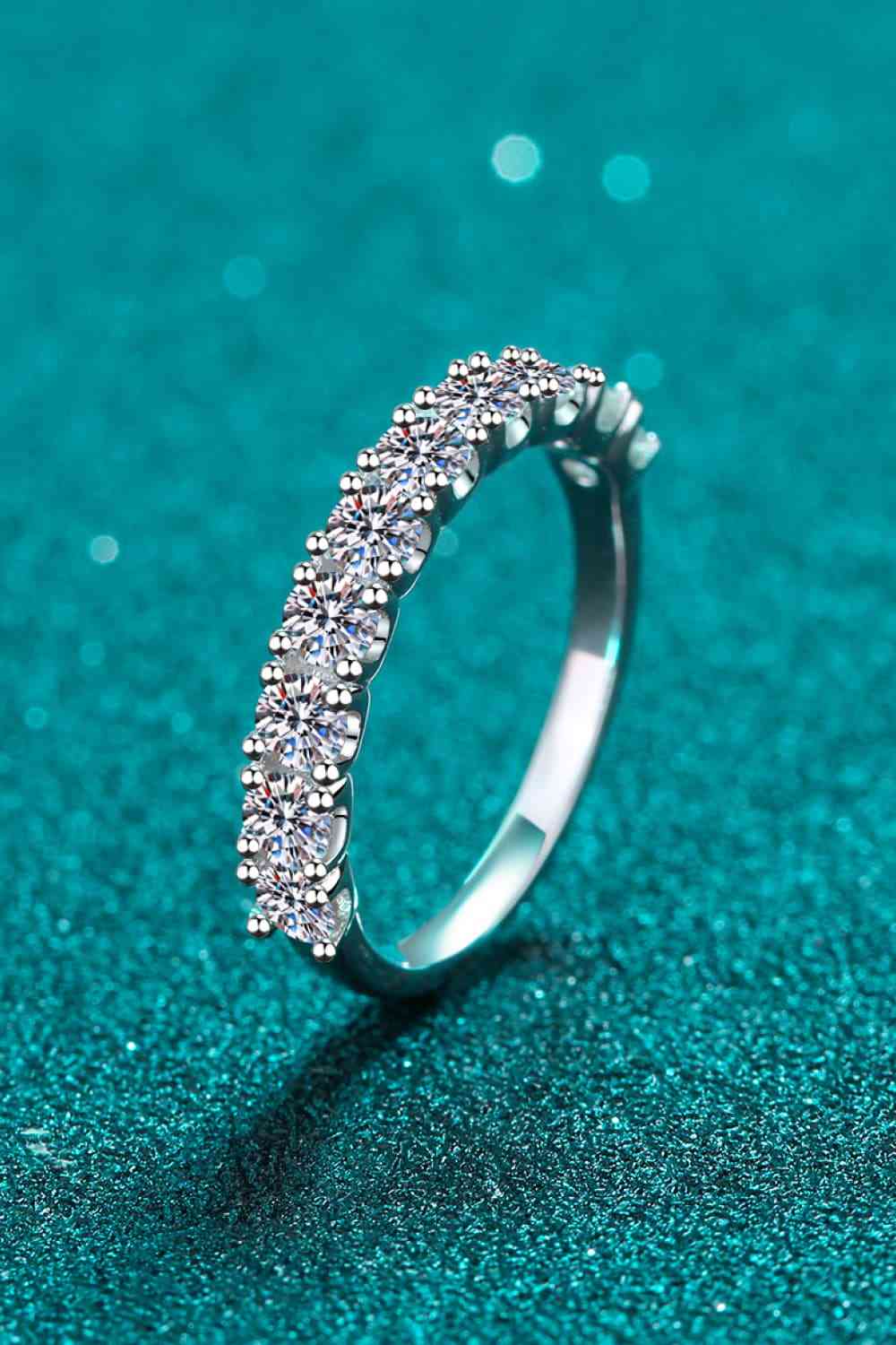 1 Carat Moissanite Half-Eternity Ring for a perfect OOTD – dress to impress outfits from Amexza