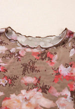 Floral Mock Neck Long Sleeve Sheer Top for a perfect OOTD – dress to impress outfits from Amexza