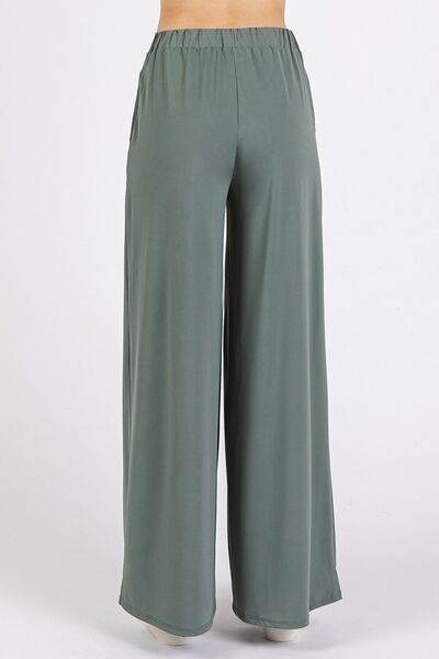 Mittoshop Yoga Air Stretch Elastic Waist Wide Leg Pants for a perfect OOTD – dress to impress outfits from Amexza