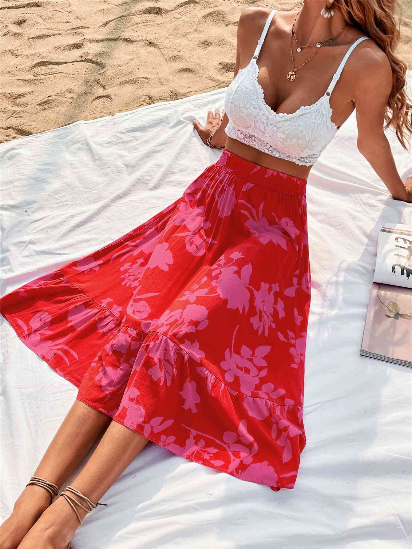 Printed Elastic Waist Skirt for a perfect OOTD – dress to impress outfits from Amexza