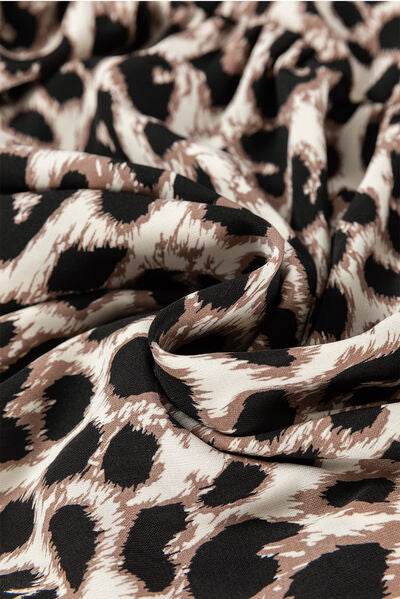 Cutout Back Leopard V-Neck Short Sleeve Mini Dress for a perfect OOTD – dress to impress outfits from Amexza