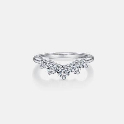 Inlaid Moissanite 925 Sterling Silver Ring Silver for a perfect OOTD – dress to impress outfits from Amexza