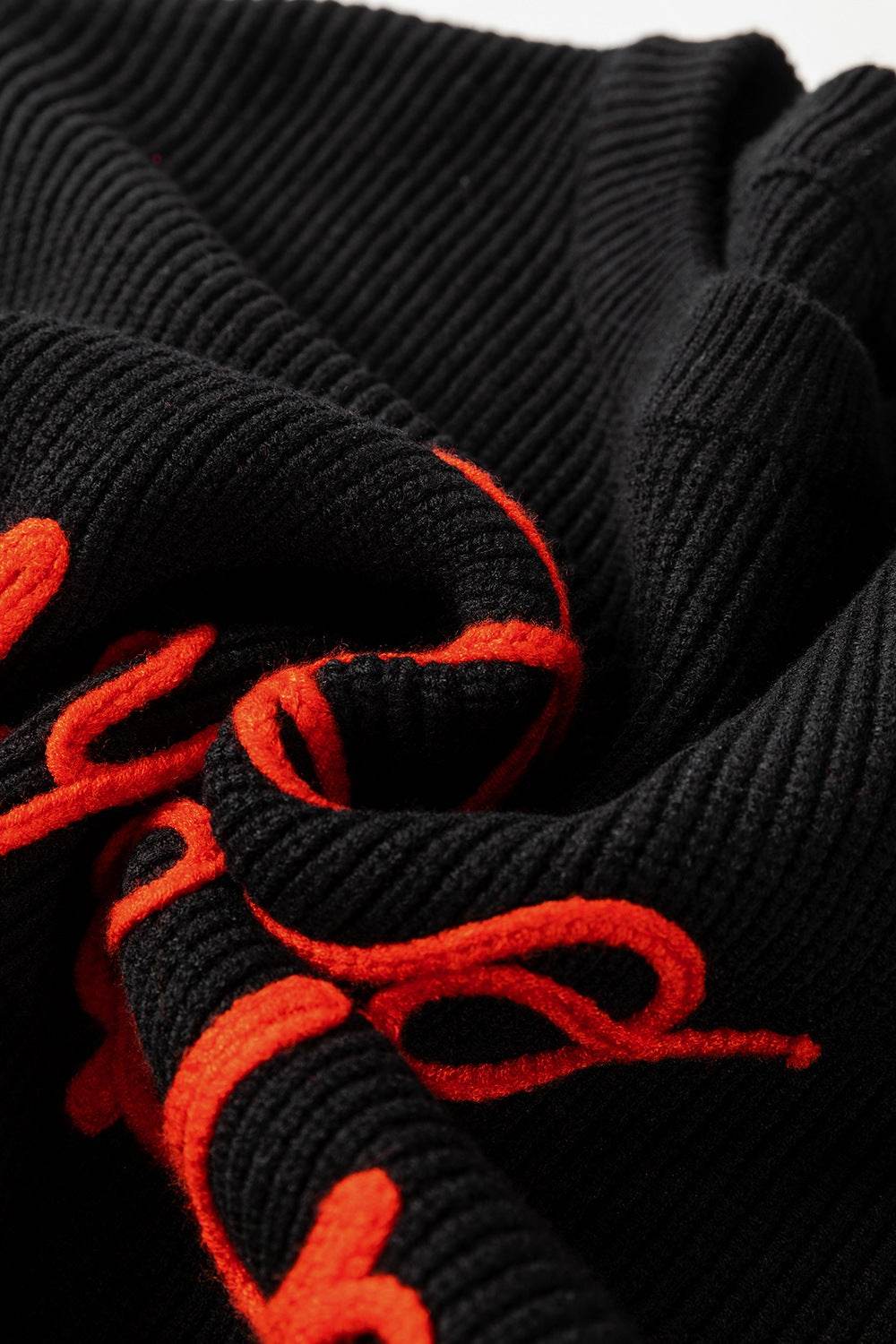 HELLO PUMPKIN Round Neck Long Sleeve Sweater for a perfect OOTD – dress to impress outfits from Amexza