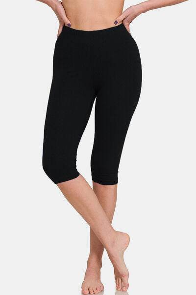 Zenana Full Size High Waist Capris for a perfect OOTD – dress to impress outfits from Amexza