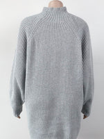 Mock Neck Dropped Shoulder Sweater Dress for a perfect OOTD – dress to impress outfits from Amexza