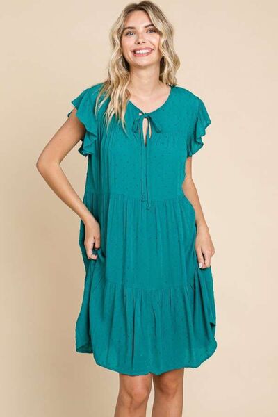 Culture Code Ruffle Cap Sleeve Tiered Dress for a perfect OOTD – dress to impress outfits from Amexza