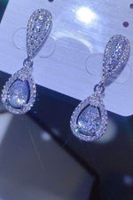 2 Carat Moissanite 925 Sterling Silver Teardrop Earrings for a perfect OOTD – dress to impress outfits from Amexza