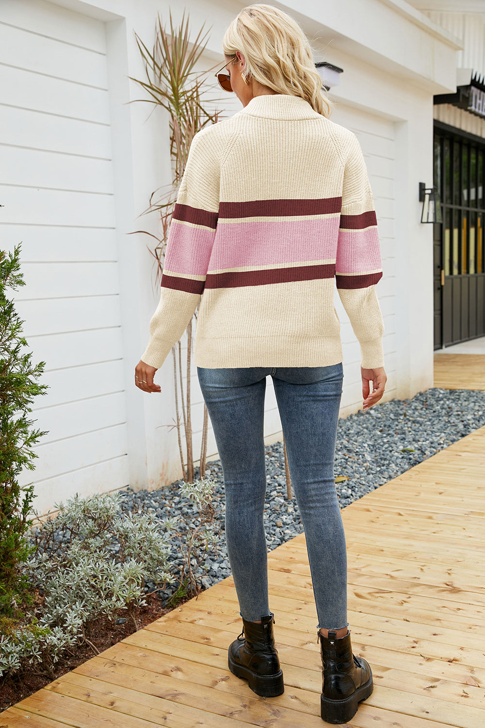 Quarter-Zip Collared Neck Sweater for a perfect OOTD – dress to impress outfits from Amexza