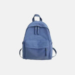 Zip Cotton Backpack Bag Dusty Blue One Size for a perfect OOTD – dress to impress outfits from Amexza