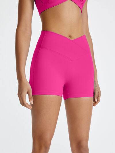 High Waist Active Shorts Hot Pink for a perfect OOTD – dress to impress outfits from Amexza