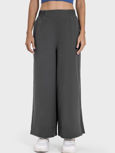 Millennia Slit Wide Leg Active Pants for a perfect OOTD – dress to impress outfits from Amexza