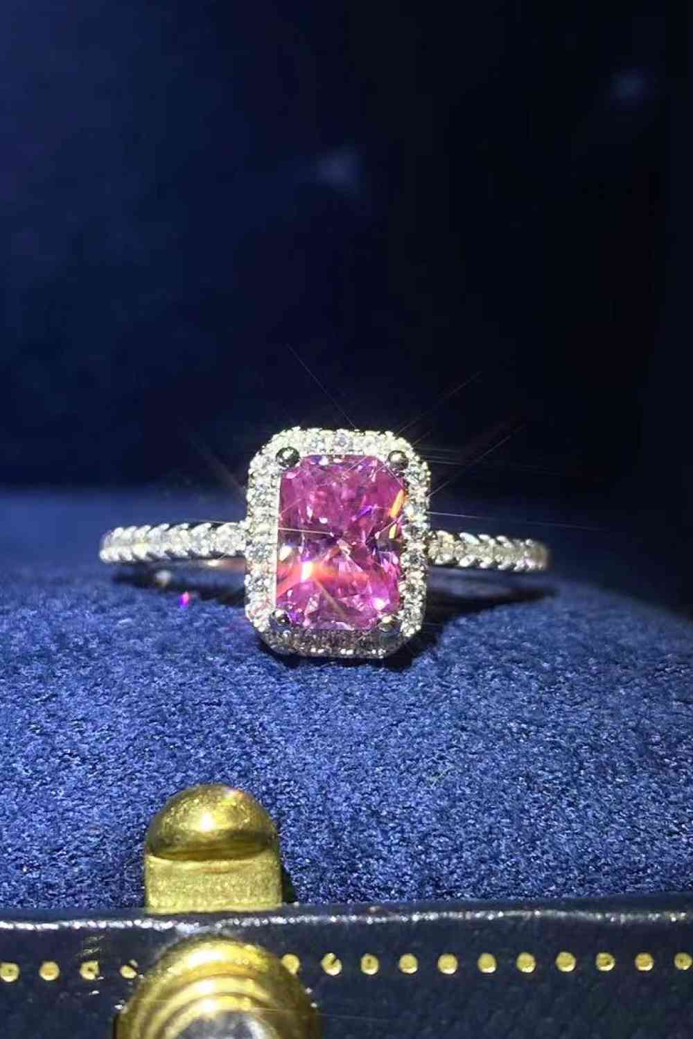 Stuck On You 2 Carat Moissanite Ring Pink for a perfect OOTD – dress to impress outfits from Amexza