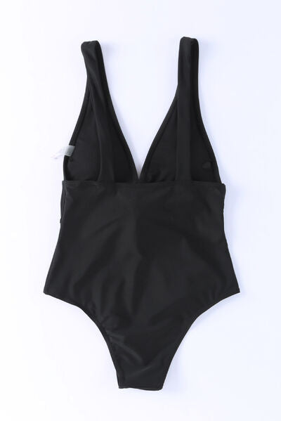 Plunge Wide Strap One-Piece Swimwear for a perfect OOTD – dress to impress outfits from Amexza