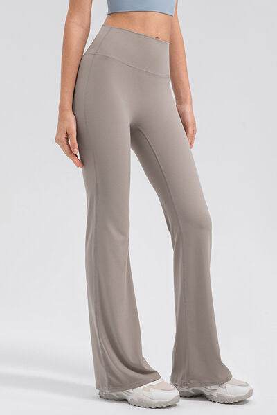 High Waist Straight Active Pants - Amexza