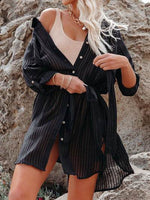 Button Up Roll-Tab Sleeve Cover-Up for a perfect OOTD – dress to impress outfits from Amexza