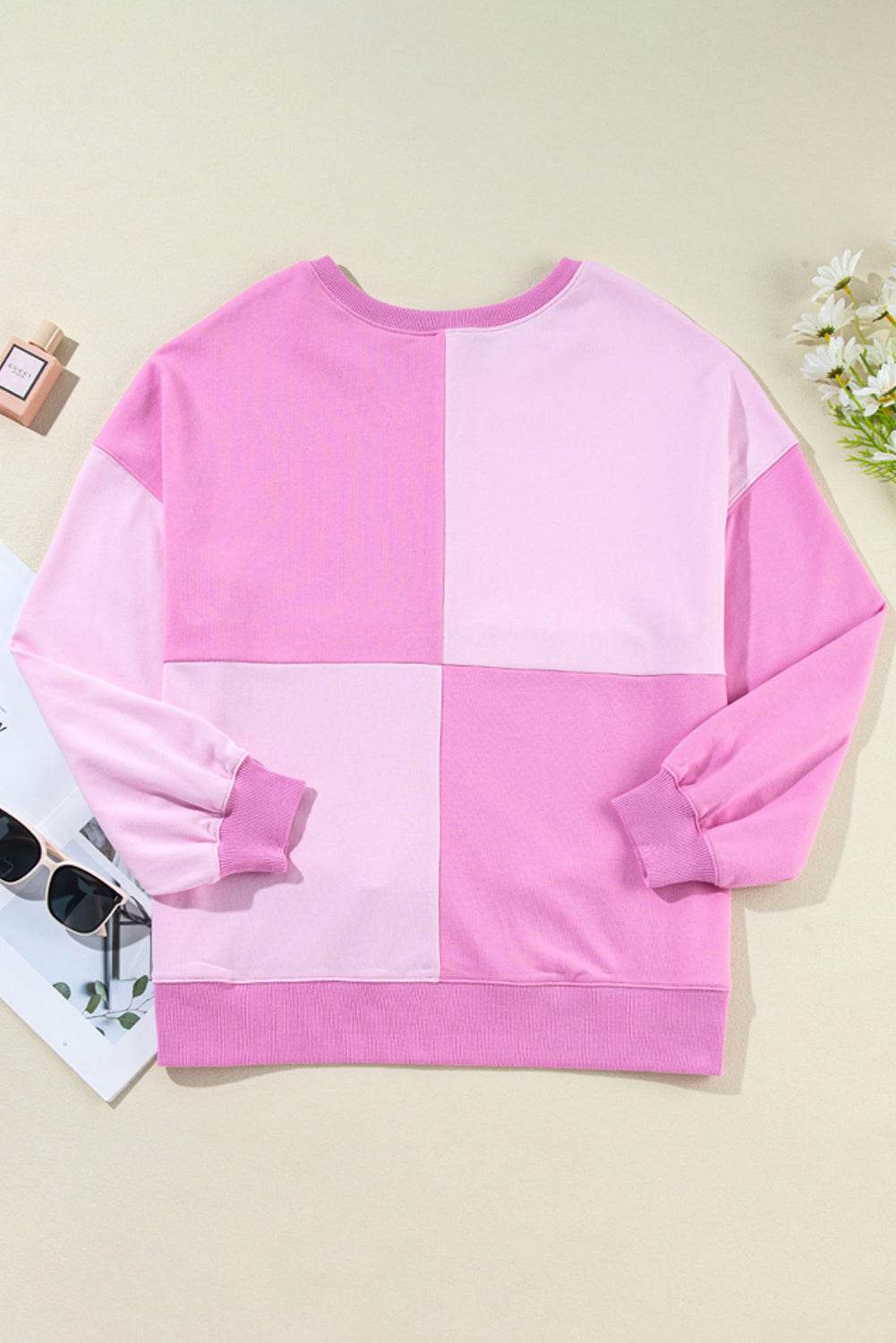 Color Block Half Button Long Sleeve Sweatshirt for a perfect OOTD – dress to impress outfits from Amexza