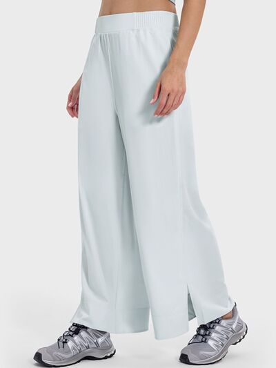 Millennia Slit Wide Leg Active Pants for a perfect OOTD – dress to impress outfits from Amexza