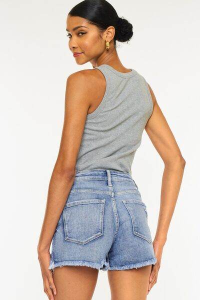 Kancan Distressed Raw Hem Denim Shorts for a perfect OOTD – dress to impress outfits from Amexza