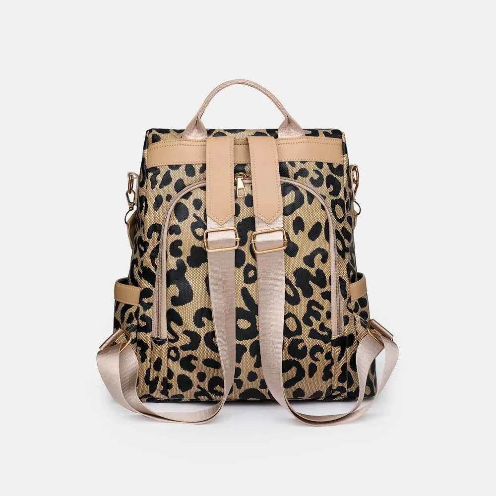 Leopard PU Leather Backpack Bag for a perfect OOTD – dress to impress outfits from Amexza