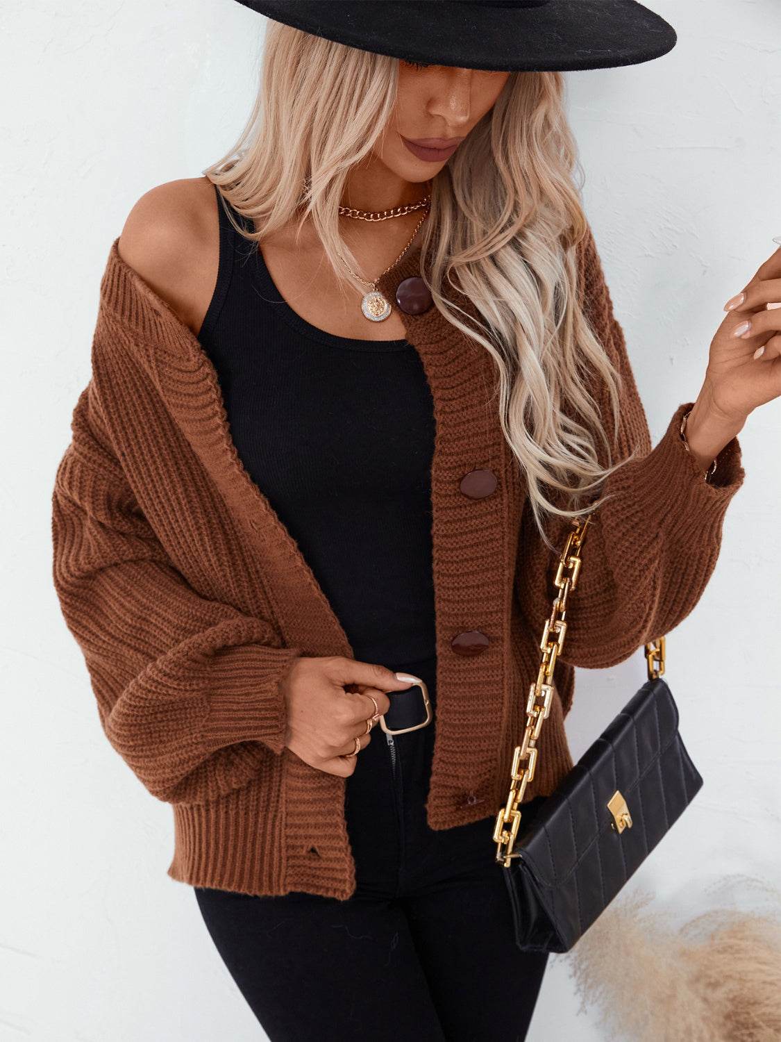 Button Down Long Sleeve Cardigan for a perfect OOTD – dress to impress outfits from Amexza