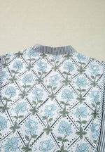 Tied Floral Printed Striped Long Sleeve Dress for a perfect OOTD – dress to impress outfits from Amexza