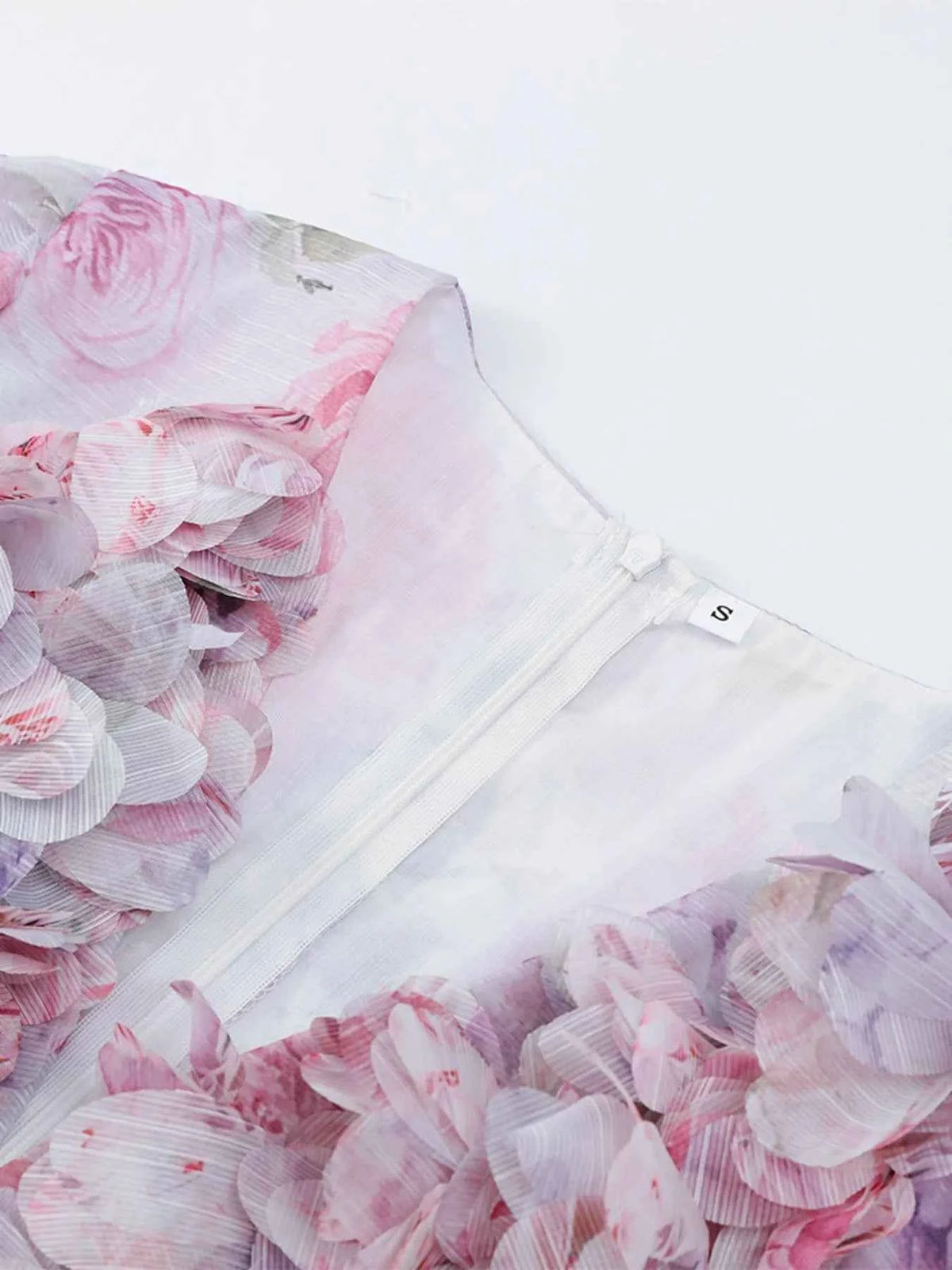 Floral Print Ruffled Mini Dress with Deep V-Neck