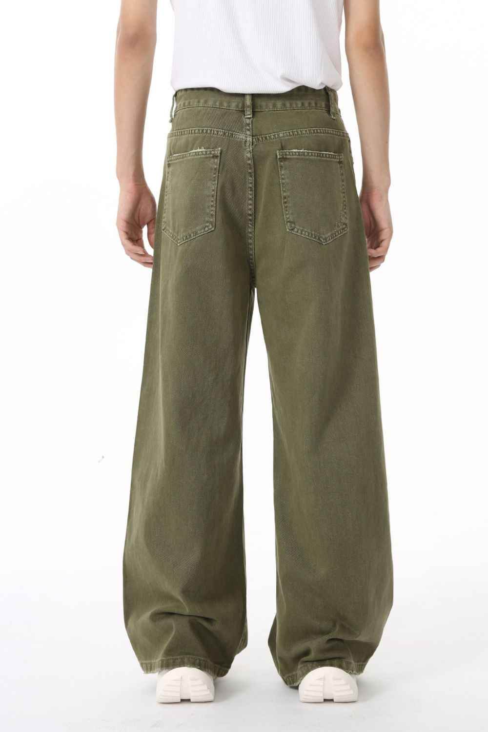 Distressed Wide Leg Jeans with Pockets for a perfect OOTD – dress to impress outfits from Amexza