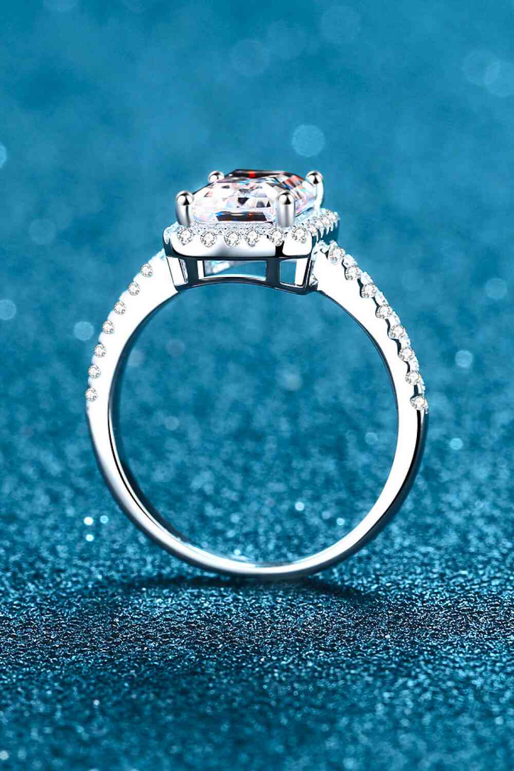 1 Carat Rectangle Moissanite Ring for a perfect OOTD – dress to impress outfits from Amexza