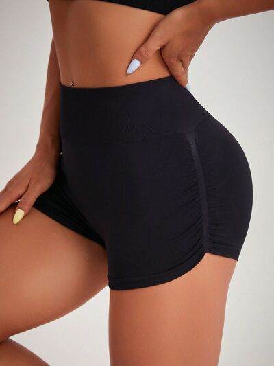 High Waist Active Shorts Black for a perfect OOTD – dress to impress outfits from Amexza