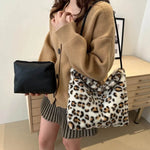 Leopard Furry Shoulder Bag for a perfect OOTD – dress to impress outfits from Amexza