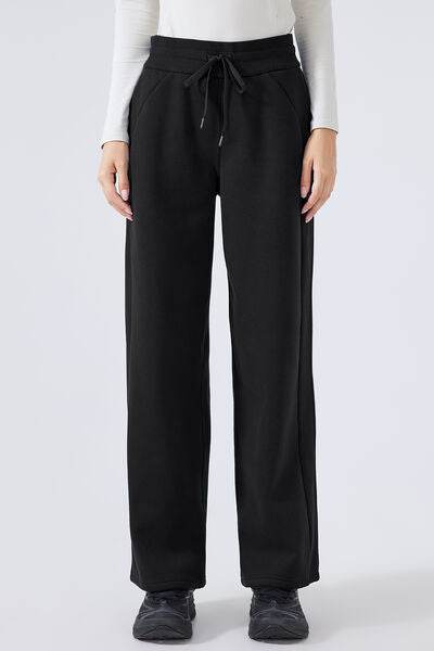 Millennia Drawstring Wide Leg Pants Black for a perfect OOTD – dress to impress outfits from Amexza