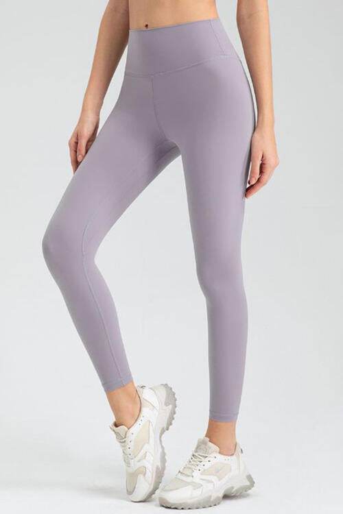 Wide Waistband Slim Fit Active Leggings Lavender for a perfect OOTD – dress to impress outfits from Amexza