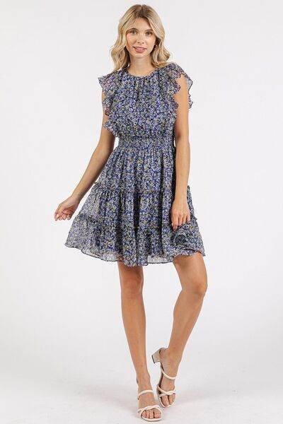 Mittoshop Ditsy Floral Print Ruffle Chiffon Mini Dress for a perfect OOTD – dress to impress outfits from Amexza