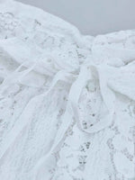 Lace Off-Shoulder Flounce Sleeve Maxi Dress